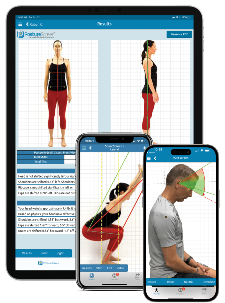 posture correction screen